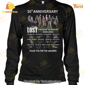 20th Anniversary Lost 6 Seasons 121 Episodes Signature Thank You For The Memories Unisex T-Shirt